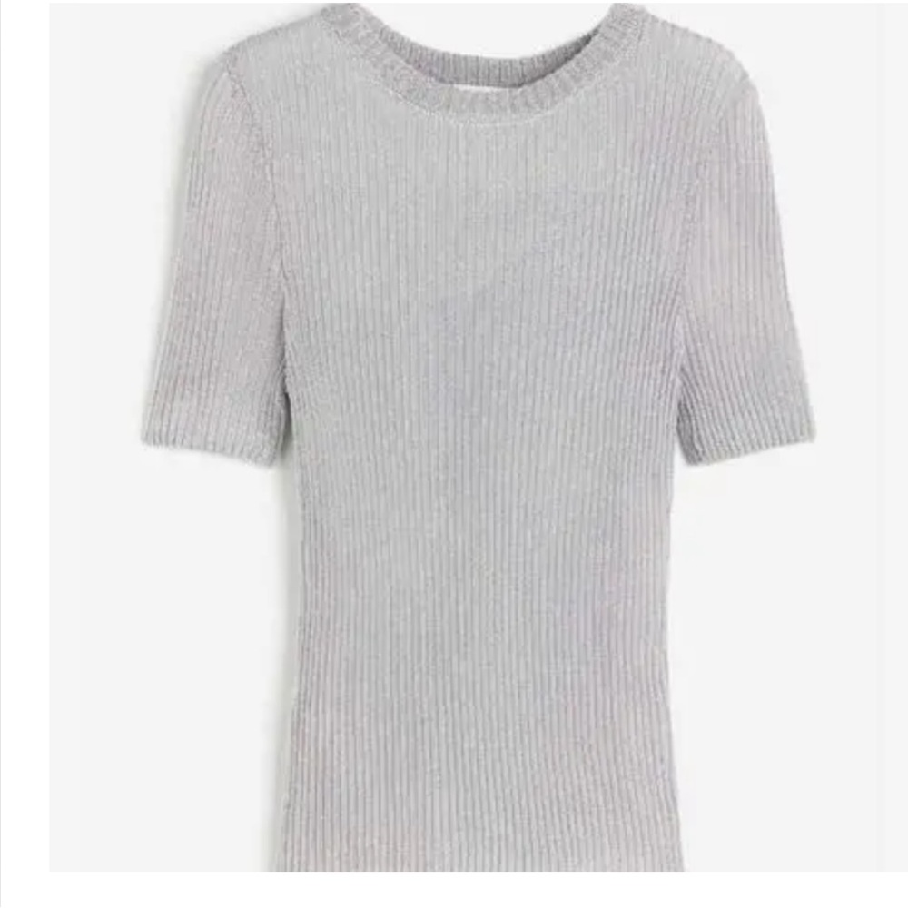 H&M Metallic Rib Knit Top - Picture 5 of 13